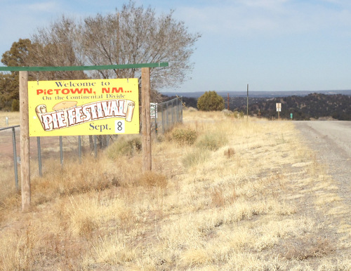 Pie Town Welcome Sign.